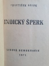 kniha Indický šperk, Lidová demokracie 1971