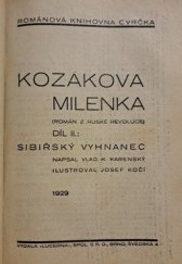 kniha Kozákova milenka Díl II, - Sibířský vyhnanec - [Román z ruské revoluce]., Lucerna 1929