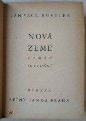 kniha Nová země román, Sfinx, Bohumil Janda 1930