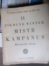 kniha Mistr Kampanus historický obraz, J. Otto 1927