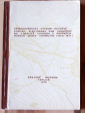 kniha Přírodovědecký výzkum složiště popílku elektrárny SSM Prunéřov na lokalitě Louchov v Krušných horách okres Chomutov (1973/1975) [Sborník], Kraj. muzeum 1976