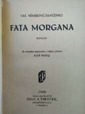 kniha Fata morgana román, Šolc a Šimáček 1928