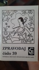 kniha Zpravodaj SBČ č. 39, Společnost bratří Čapků 2000
