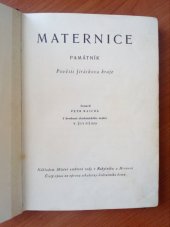 kniha Maternice Sborník pověstí Jiráskova kraje, MOR 1949