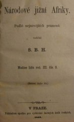 kniha Národové jižní Afriky, Nákladem spolku pro vydávání laciných knih českých 1869