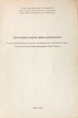 kniha Vžitá česká vlastní jména geografická = Spisok obščeprinjatych češskich geografičeskich sobstvennych imen = The List of Current Czech Geographic Proper Names, Kartografie 1982