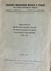 kniha Bratrské tisky ivančické a kralické (1564-1619), Národní museum, gen. kom. Matice č. 1951