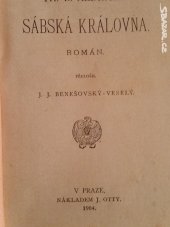 kniha Sábská královna román, J. Otto 1904