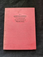 kniha Slovanské problémy, Státní nakladatelství 1928
