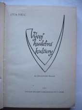 kniha Vývoj hudební kultury na jihovýchodní Moravě, Krajské nakladatelství 1963