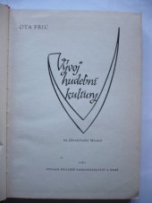 kniha Vývoj hudební kultury na jihovýchodní Moravě, Krajské nakladatelství 1963