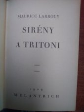 kniha Sirény a tritoni, Melantrich 1929