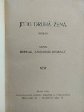 kniha Jeho druhá žena román, Československé podniky tiskařské a vydavatelské 1920