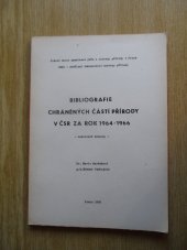 kniha Bibliografie chráněných částí přírody v ČSR za rok 1964-1966 anotované záznamy, Státní ústav památkové péče 1982
