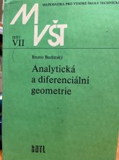 kniha Analytická a diferenciální geometrie Vysokošk. příručka pro vys. školy techn. směru, SNTL 1983