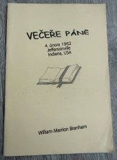 kniha VEČEŘE PÁNĚ, Autor 1962