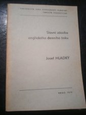 kniha Slovní zásoba anglického denního tisku, Univerzita Jana Evangelisty Purkyně 1979