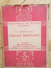 kniha Základy mravnosti, Min. školství a nár. osvěty 1923
