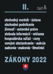 kniha Zákony II časť A 2022 - Obchodné právo a živnostenské podnikanie, Poradca 2022