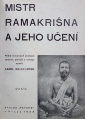 kniha Mistr Ramakrišna, jeho učení a mystické zkušenosti. Díl II, Spolek Psyche 1933