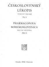 kniha Československý lékopis (ČsL 2) = Pharmacopoea Bohemoslovenica : (PhBs II), Státní zdravotnické nakladatelství 1954