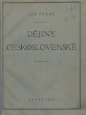 kniha Dějiny československé pro nejvyšší třídy škol středních, Historický klub 1921