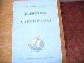 kniha Elektřina a její použití v zemědělství, SZN 1954