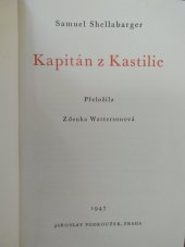 kniha Kapitán z Kastilie, Jaroslav Podroužek 1947