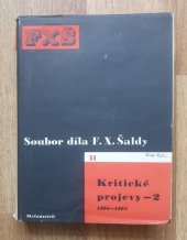kniha Kritické projevy 2. - 1894–1895, Melantrich 1950