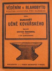 kniha Rukověť učně kovářského, I.L. Kober 1926