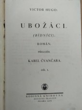 kniha Ubožáci 1. [Bídníci] : román, Rodinná knihovna, Henning Franzen 1928