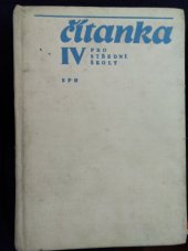 kniha Čítanka pro střední školy Pomocná kniha pro 4. roč. stř. škol, SPN 1982