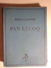 kniha Pan Lecoq, Fr. Borový 1927