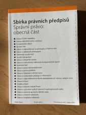 kniha Sbírka právních předpisů. Správní právo : Obecná část právní stav ke dni 1. ledna 2024, Leges 2024