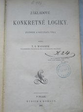 kniha Základové konkretné logiky (třídění a soustava věd), Bursík & Kohout 1885