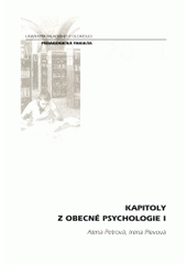 kniha Kapitoly z obecné psychologie I, Univerzita Palackého 2004
