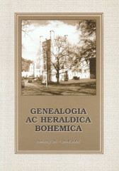 kniha Genealogia ac heraldica Bohemica sborník příspěvků z odborné konference pořádané Českou genealogickou a heraldickou společností v Praze ve dnech 28.-29.4.2001 na zámku Nečtiny, Česká genealogická a heraldická společnost 2002