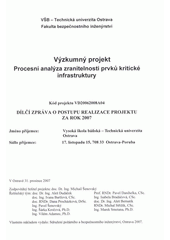 kniha Výzkumný projekt Procesní analýza zranitelnosti prvků kritické infrastruktury dílčí zpráva o postupu realizace projektu za rok 2007, Sdružení požárního a bezpečnostního inženýrství 2007