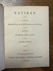 kniha Vatikán listy římského návštěvníka do Čech, Volná myšlenka československá 1923