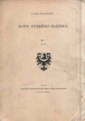 kniha Rody starého Slezska. Díl 1, - A-F, Muzeum těžby a zprac. zlata 1969