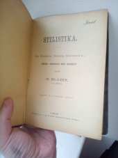 kniha Stilistika, Nákladem knihkupectví K. Winklera 1882