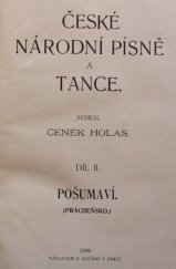 kniha České národní písně a tance. Díl 2, - Pošumaví (Prácheňsko), B. Kočí 1908
