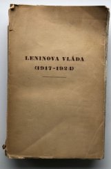 kniha Leninova vláda (1917-1924), Melantrich 1935