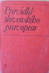 kniha Pravidlá slovenského pravopisu s pravopisným a gramatickým slovníkem, Slovenska akademia vied  1971