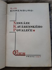 kniha Nesnáze kavárenského povaleče, Odeon 1927