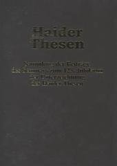 kniha Haider Thesen Haid, 13.7.2008 : [Sammlung der Beiträge des Seminars zum 125. Jubiläum der Unterzeichnung der Haider Thesen], Für die Römisch-katholische Pfarrei in Bor u Tachova vom Verlag Karmelitánské nakladatelství 2009