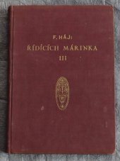 kniha Řídících Márinka Díl III., Občanská tiskárna 1929