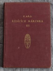 kniha Řídících Márinka Díl III., Občanská tiskárna 1929