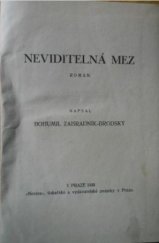 kniha Neviditelná mez Román, Novina 1931