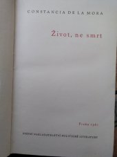 kniha Život, ne smrt, SNPL 1961